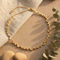 Gold Wavy Choker Necklace