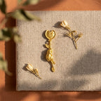 Gold Frog Drop Earring